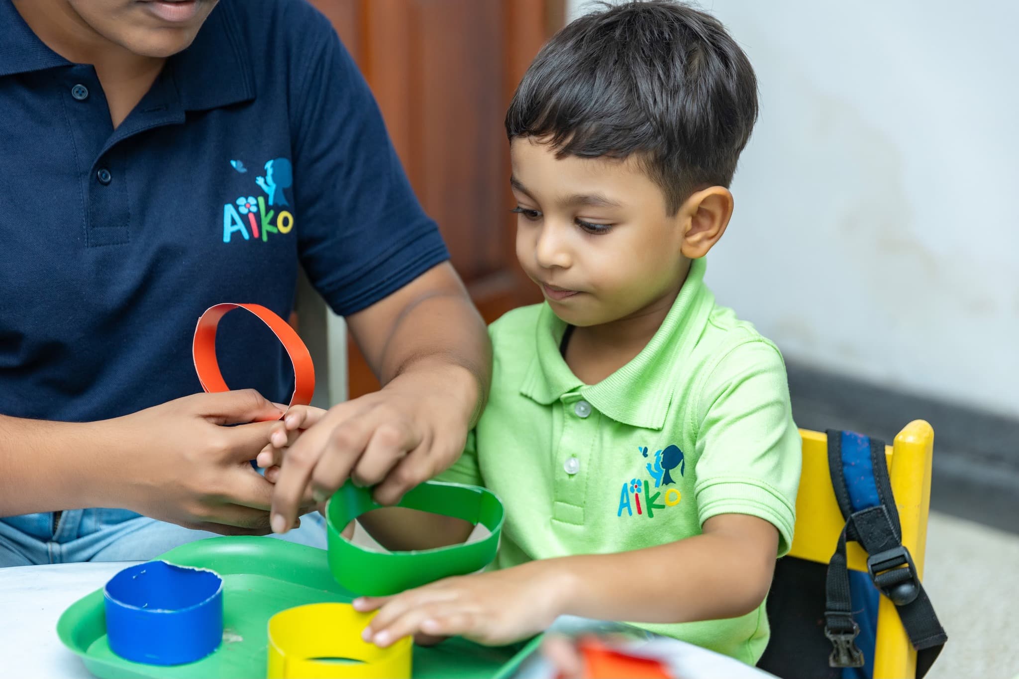 Children in preschool classroom